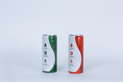 ZELUS - Mixed Flavour Packs - Orange & Mango and Lemon, Lime, Mint - Caffeinated and Caffeine-free with 16g+ Protein, Electrolytes and Vitamins - 330ml can size.